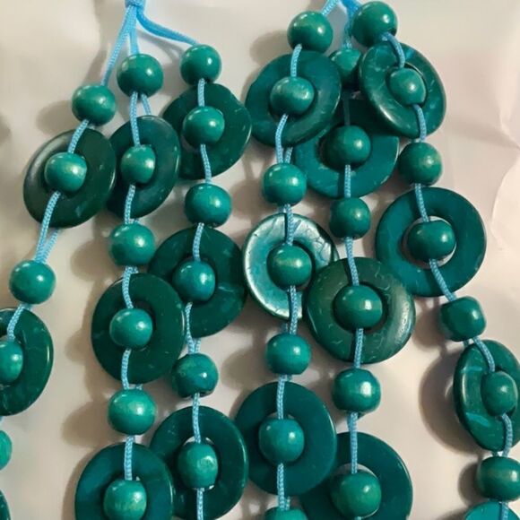 BOHEMIAN HANDMADE WOODEN NECKLACE - Picture 3 of 4